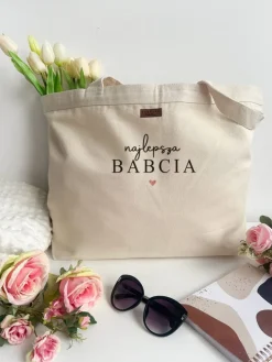 Torba MAXI z nadrukiem najlepsza babcia