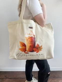 Torba MAXI z nadrukiem pumpkin spice latte #jesieniara