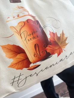 Torba MAXI z nadrukiem pumpkin spice latte #jesieniara