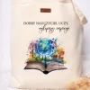 Torba z nadrukiem dobry nauczyciel uczy, najlepszy inspiruje