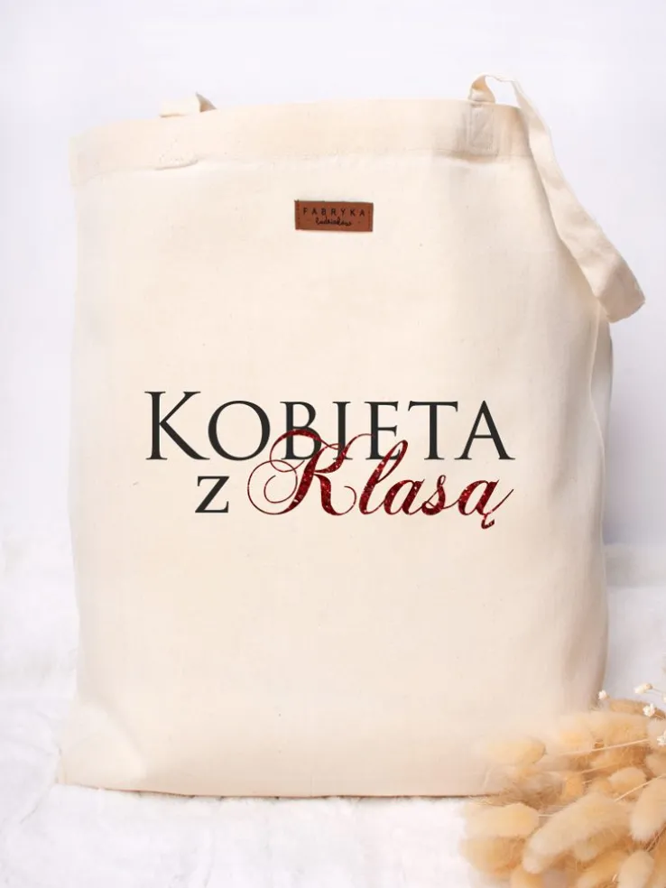 Torba z nadrukiem kobieta z klasą