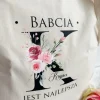Torba z nadrukiem kwiatowego inicjału dla babci