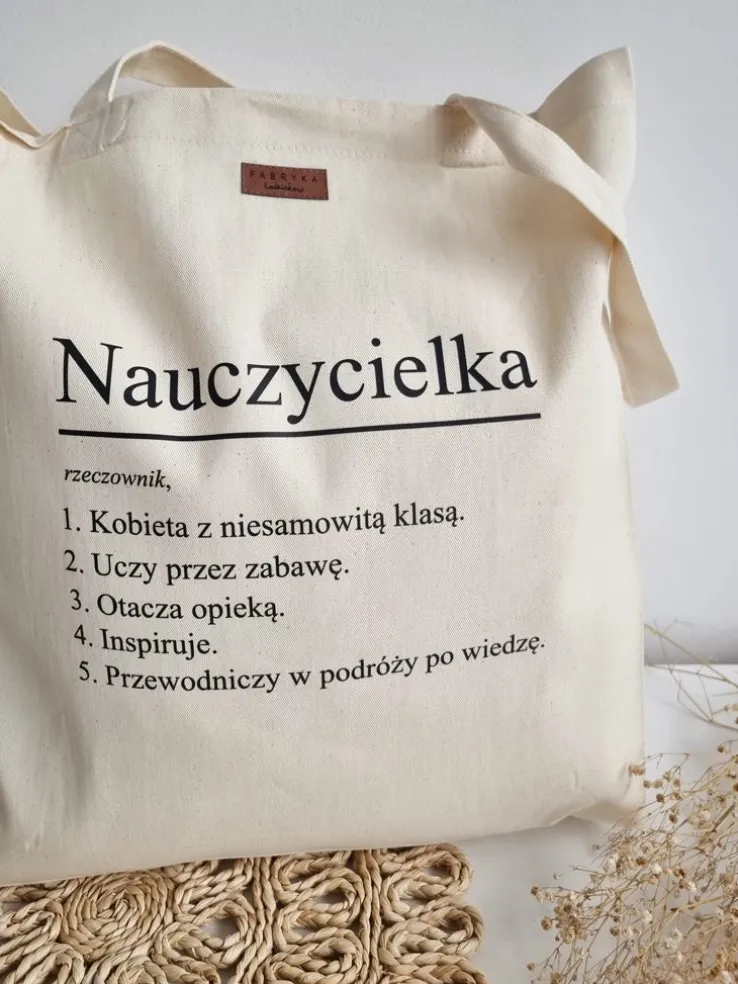Torba z nadrukiem Nauczycielka – definicja