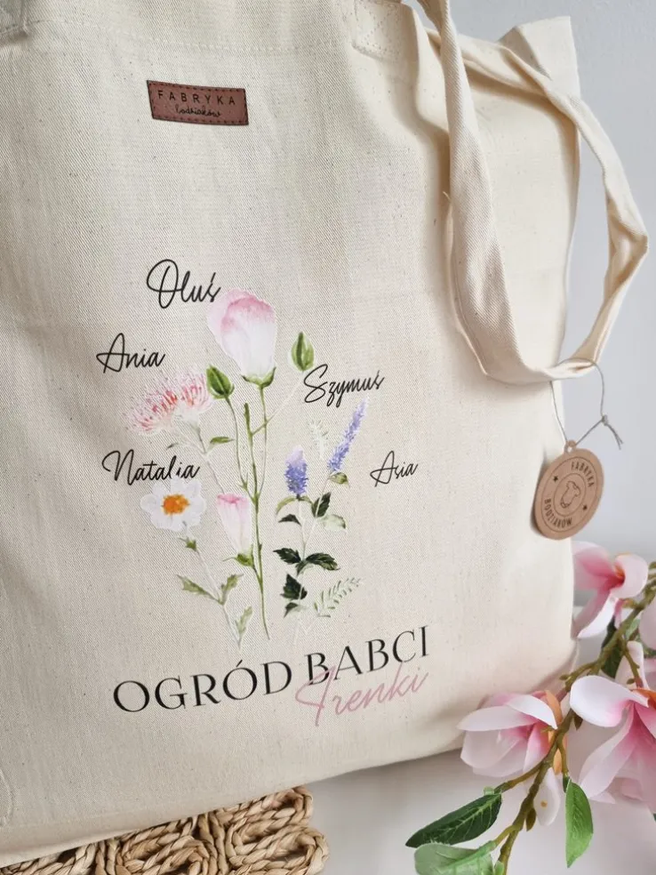 Torba z nadrukiem ogród Babci