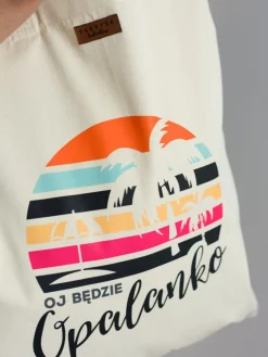 Torba z nadrukiem oj będzie opalanko