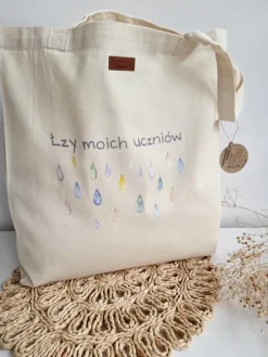 Torba z nadrukiem łzy moich uczniów