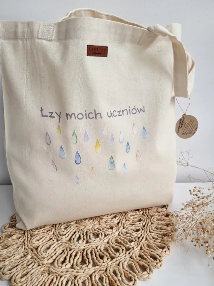 Torba z nadrukiem łzy moich uczniów