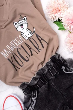 T-shirt dla dziecka z nadrukiem Największa Kociara