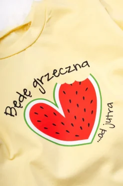T-shirt dla dziecka z nadrukiem arbuza będę grzeczna