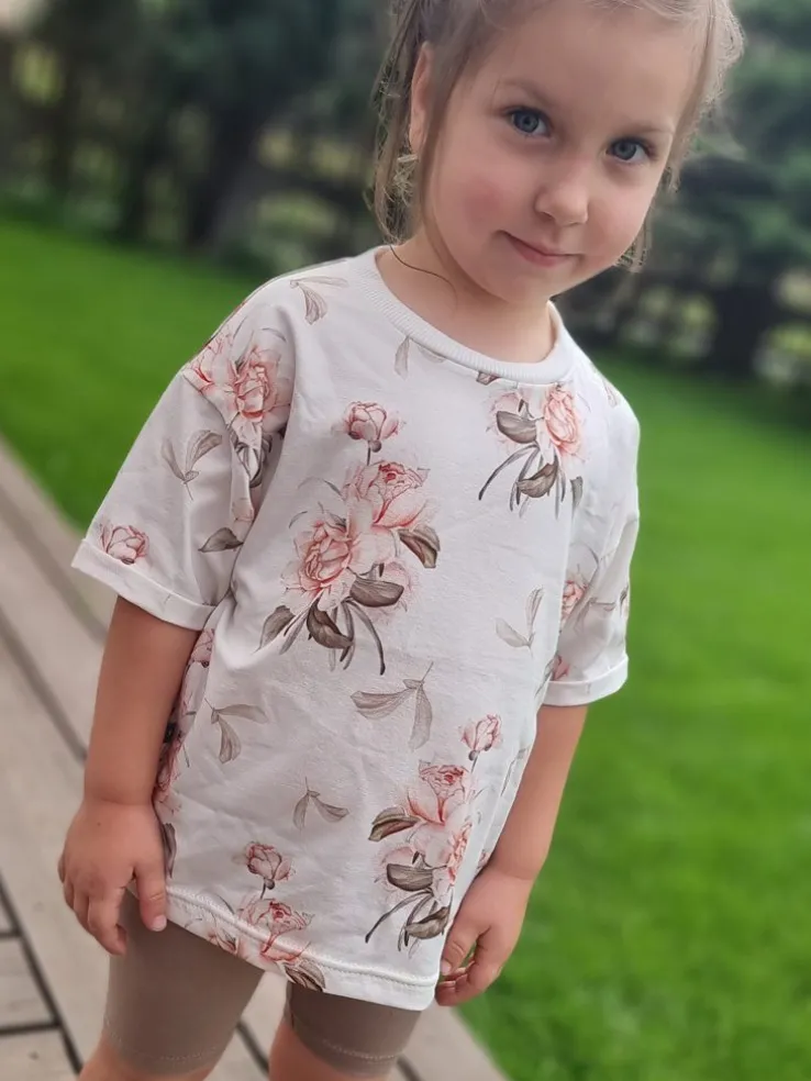 T-shirt dziecięcy delikatne kwiaty