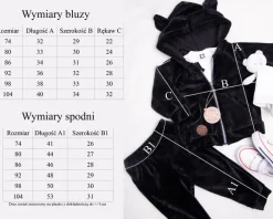 Welurowy dres dla dziewczynki koloru różowego