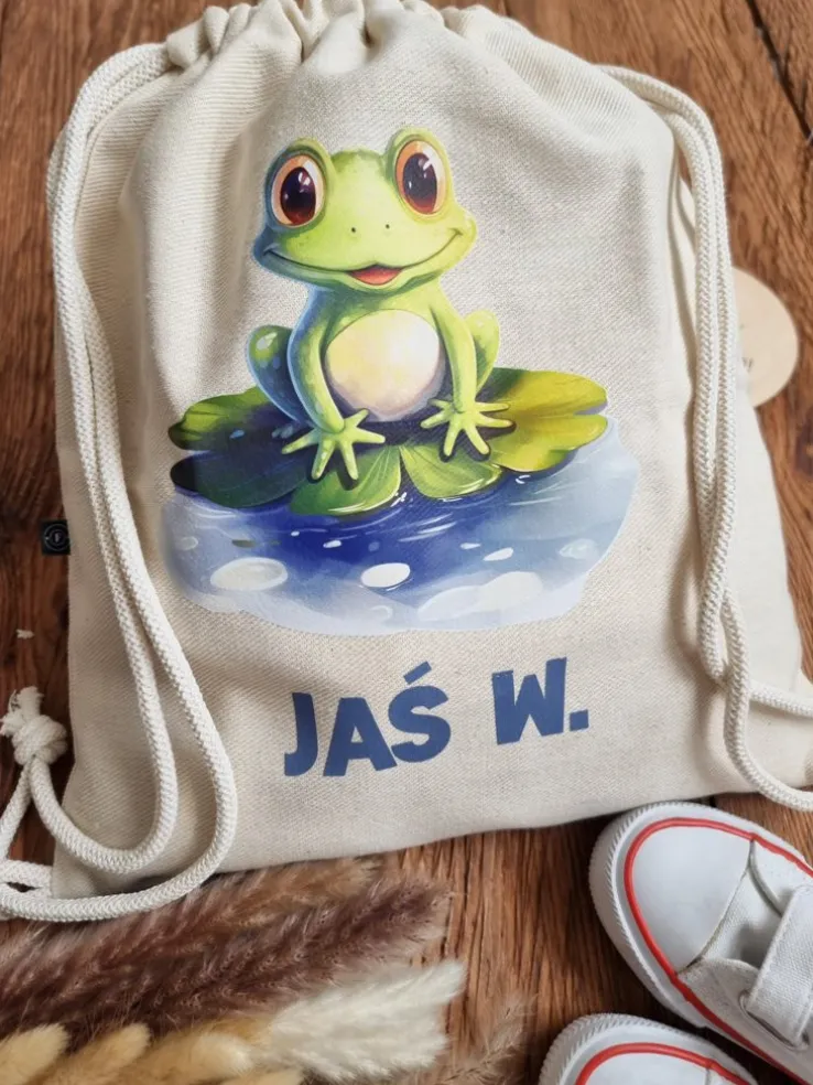 Worek dla dziecka żabka na liściu