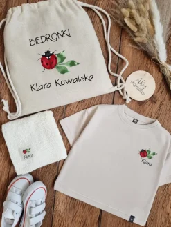 Zestaw do przedszkola 3el. z nadrukiem biedronki