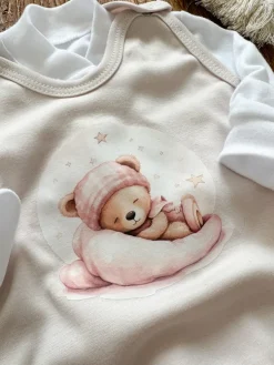 Zestaw wyprawkowy dla niemowlaka różowy miś